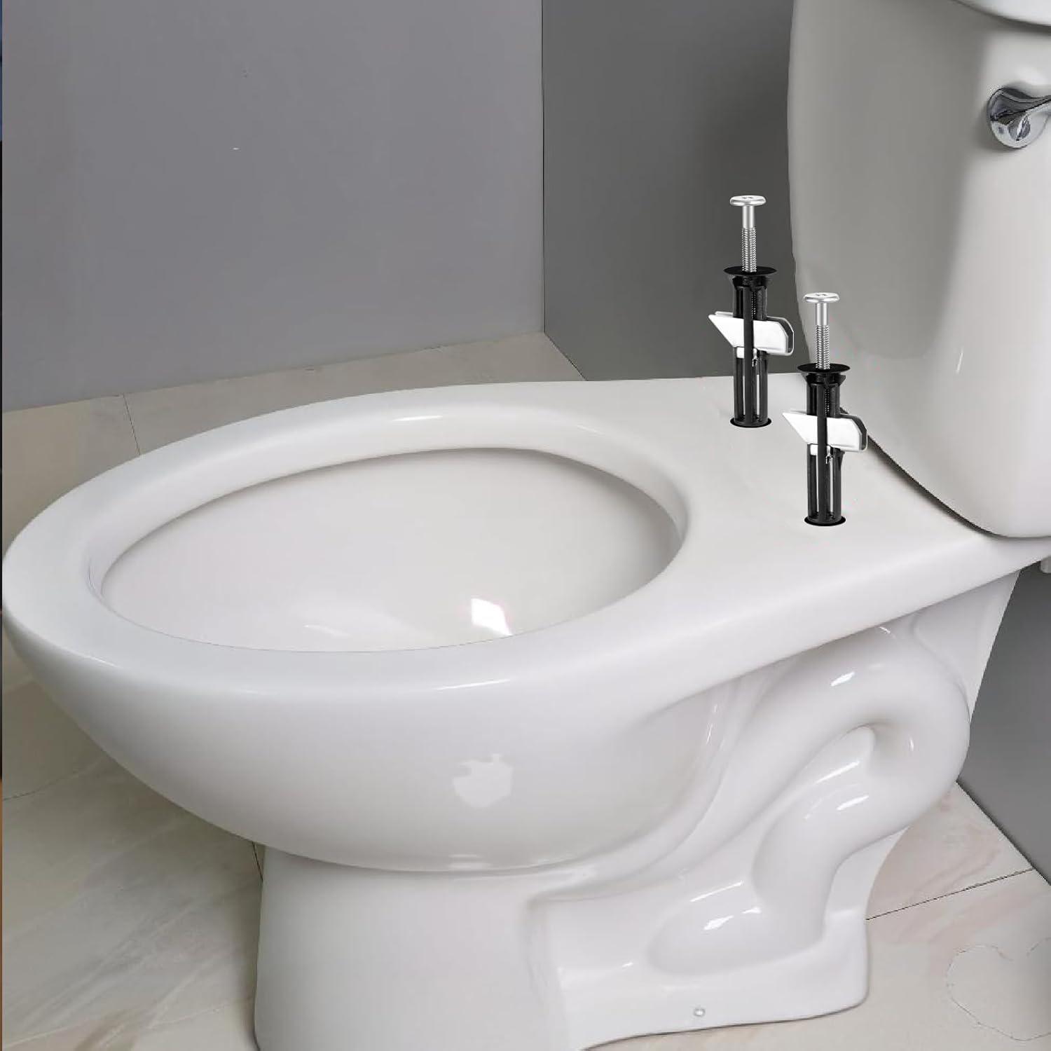 bogoeooa Universal Toilet Seat Bolt Kit Screws Quick Release Easy Install Toilet Seat Replacement Parts Toilet Cover Maintenance Fixing Accessories, Universal for Top Mount