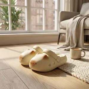 Women's Cute Cat Paw Platform Clogs - 2026 Summer EVA Thick-Sole Non-Slip Beach Footwear, Cloud-Feeling Slipper Flipflop Rain Shoes
