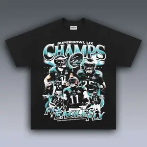 [SALE Up To 50% Off] Eagles Graphic Tee, Y2K Crew Neck Streetwear T-Shirt, Unisex Crew Neck Tee, Vintage Football Graphic, Sports Player Bootleg Premium Style, Casual Cotton Fit 1 Sided