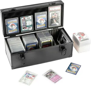 Toploaders Storage Box fits 3" x 4" 35pt Rigid Card,Trading Cards, Sports Cards，Graded Card ， with3 Sponge partition (Holds 300 Toploaders) Also compatible PSA BGS Rating card