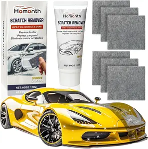Car Scratch Removal Wax Kit, Scratch Remover Paste with Polishing Cloth Wipes, Scuff Mark and Surface Scratch Repair for Vehicle Paint Care