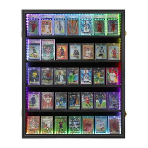 IHEIPYE Ultimate Protection LED35 Sports Card Frame Museum-Quality Display Case with Triple-Layer Dust Moisture UV Protection & Built-in Lighting Glass for Enthusiasts
