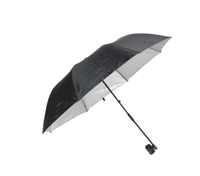 Black Clamp-On Chair Umbrella for Outdoor Camp Chairs Adult Size Portable and Durable