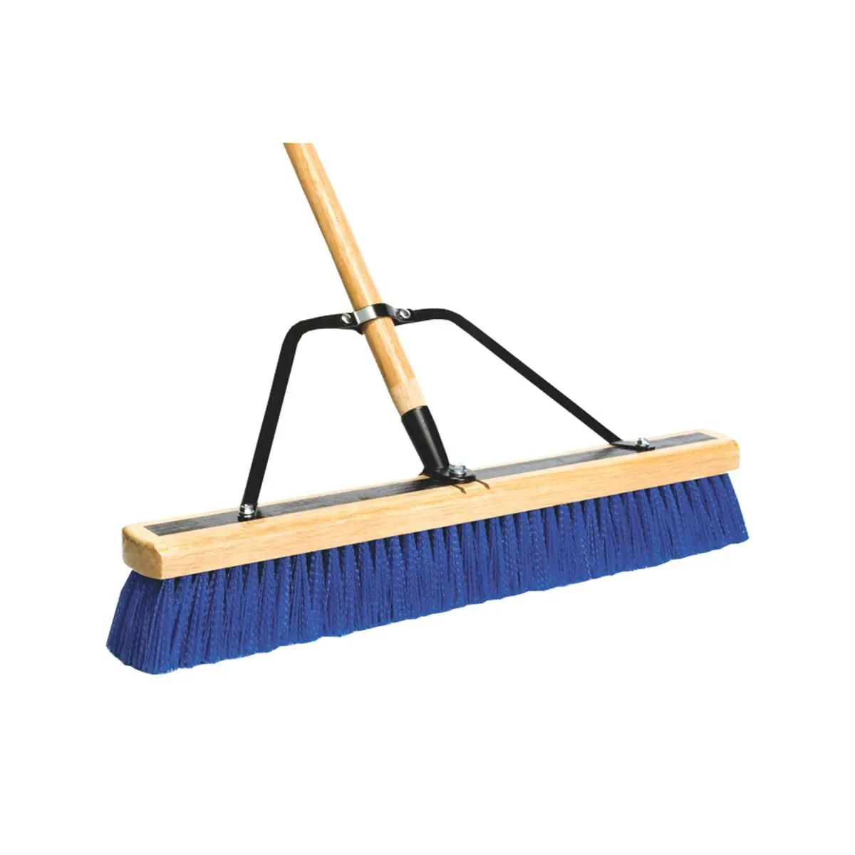 212 MAIN 24 in. Sturdy Contractor Broom, Steel Stiff Bristles, Fully Assembled Long Handle Home Care Supply (Stiff Bristle Brooms for Home Use)