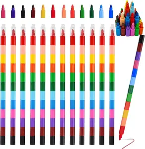 36 stackable DIY crayons 12 vibrant colors made with high-quality oil-based crayon material suitable for drawing and crafting perfect for party favors.