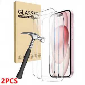 2-pack iPhone17 16 15 14 13 12 11 mobile phone protective film – crystal clear touch, circular polarized eye protection, ultra-clear tempered glass anti-protection design, dust-free and bubble-free, easy to install/holiday best gift/phone cover gift/preci