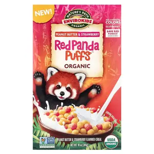 Nature's Path Envirokidz, Organic Red Panda Puffs™ Cereal, Peanut Butter & Strawberry, 10 oz (284 g)
