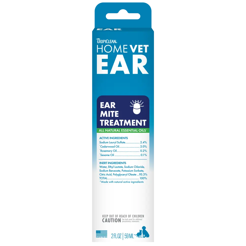 TropiClean HomeVet Ear Mite Treatment for Pets