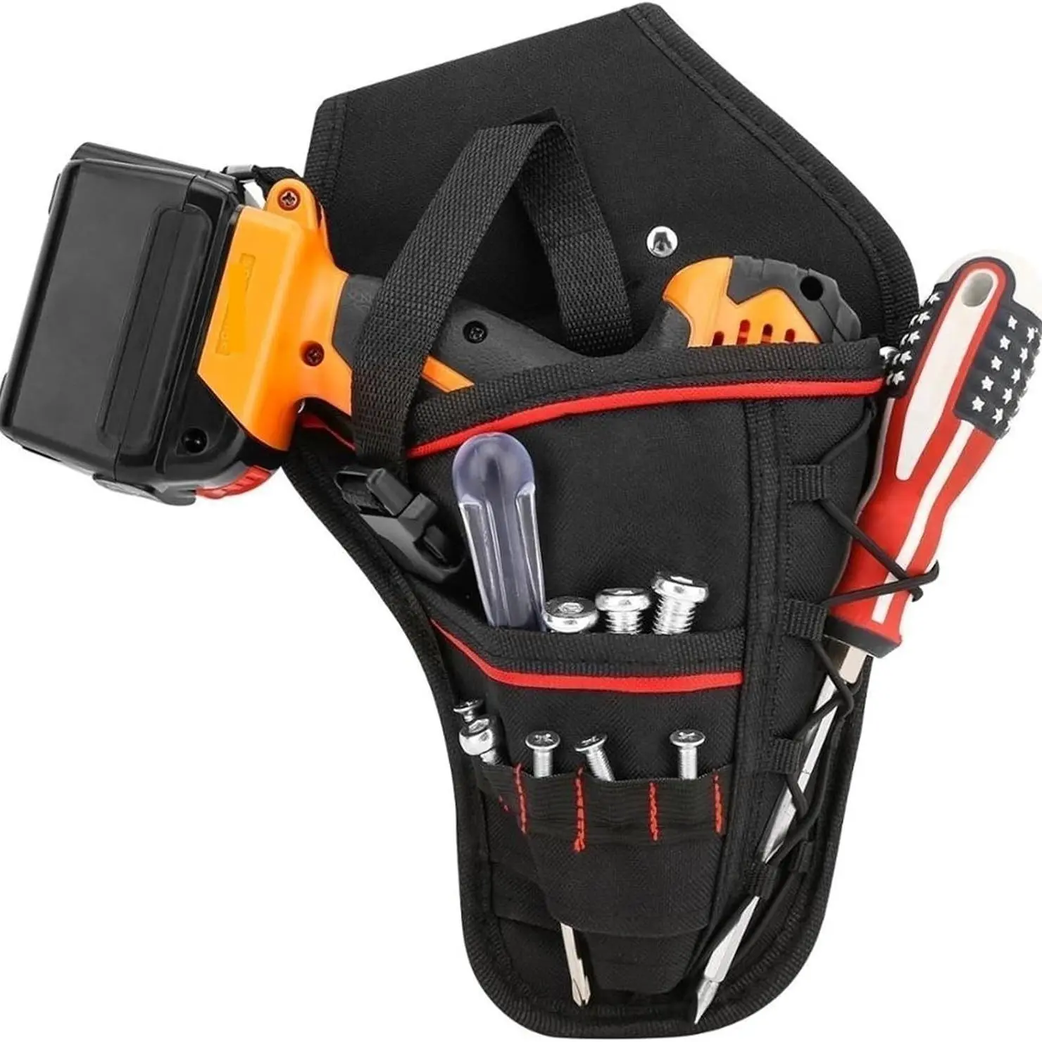 Electrician Tool Bag, Portable Tool Storage Bag with Belt, Convenient Tool Pockets, Durable Tool Organizer, Tool Storage Bag for Electrician, Repairman, Handyman, Tool Pouch, Tool Organizing Bag