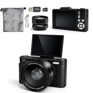 High Definition Digital Camera, Auto Focus, Detachable Wide Angle Lens, 18x Zoom, 32GB Memory Card, Ideal for Short Videos and Travel