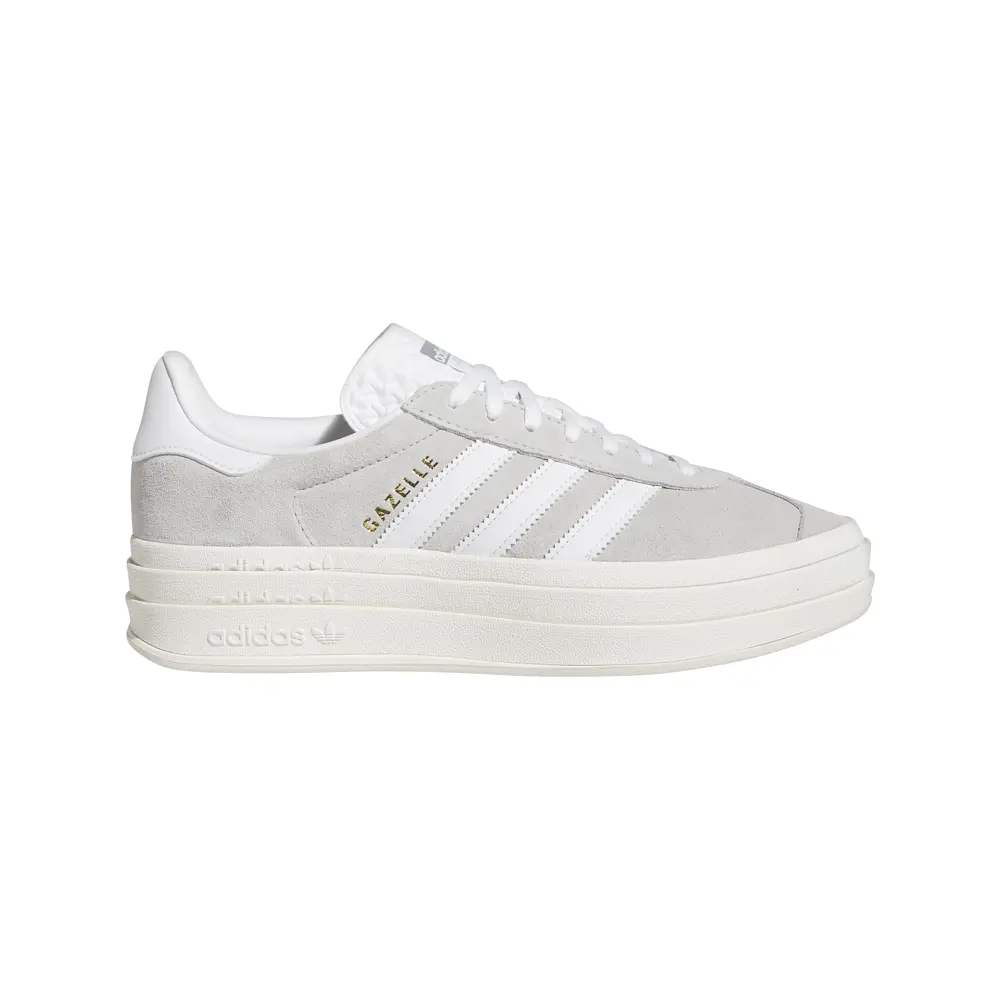adidas Womens Gazelle Bold Sneakers Shoes Casual - Grey adidas Womens Gazelle Bold Sneakers Shoes Casual - Grey