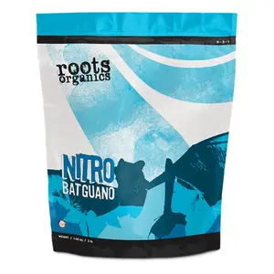 Roots Organics Nitro Bat Guano, Nitrogen Plant Fertilizer Powder, 3 Pound Bag