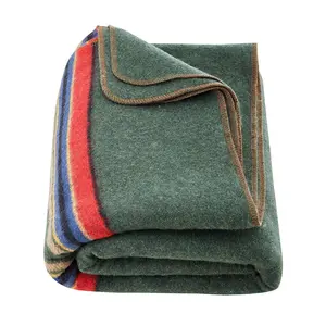 Wool Camping Blanket 64 By 88 Inches For Cold Weather Outdoor Use, Warm Soft Woolen Throw For Camping, Hiking, Backpacking, Travel, RV Trips, Picnics, Trekking, Durable Texture, Lightweight Yet Insulating All-Season Comfort