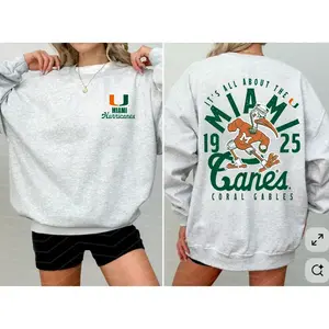 [Custom]University Mascot Graphic Sweatshirt, Vintage College Football Crewneck, 2-Sided Sport Fan Pullover, Ash Color Unisex Athletic Top, Game Day Gift