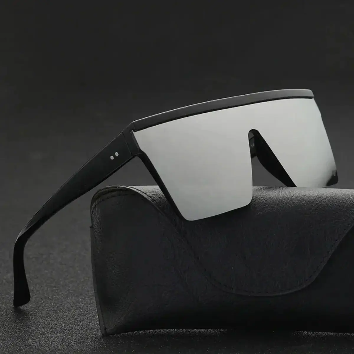 Men's Vintage Flat-Top Square Sunglasses - Men's Flat-Faced Box-Shaped Sunglasses, Nylon TR90 Frame, UV400 Lenses, Classic Fashion Eyewear, Men's Sunglasses, Flat-Faced Men's Sunglasses