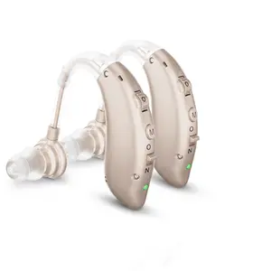 Foahinio Lightweight BTE OTC Rechargeable Hearing Aids - Easy Operation for Seniors Noise Canceling Healthcare Kit Equipment clear sound