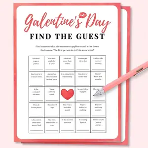 10 Sheets Bff Festival Bingo Game Cards, Perfect for Party Games & Valentine’s Day Celebrations, Ideal for Women Night Out Fun! Party Board Game