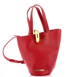 Pre-owned JACQUEMUS Leather Top Handle Bags Le Petit Bambola by Rebag