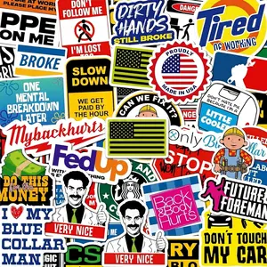 200 PCS Hard Hat Stickers for Adults (No Duplicates) Sarcastic, Meme, & Funny Stickers for Water Bottles, Toolbox, Helmet, & Hard Hat Accessories – Ideal for All Blue Collar Workers
