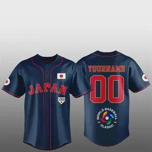 Custom Japan Baseball 2026 World Baseball Classic Jersey Print For Fan Gear - full size Adult and Youth