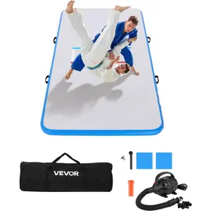 VEVOR 13ft /10ft /5ft Wrestling Mat, Martial Arts Inflatable Wrestling Mat for Home Gym Workouts Exercise, Waterproof PVC Roll-Up Training Mats for Gymnastics, Tatami, Jiu Jitsu BJJ MMA Judo, Boxing