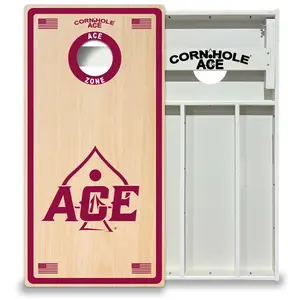 ACE Zone - Maroon - Cornhole Board Set - All Weather