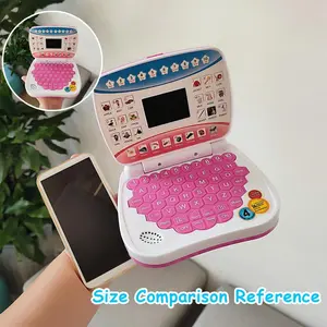 Electronic Learning Toy, 1 Box Mini Learning Computer Toy, Portable Learning Toy with Letters Numbers Music Functions, Learning Tool, Ideal for 3 Years and Up
