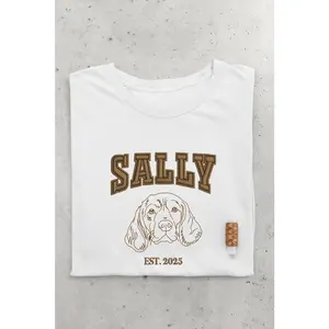 Custom dog embroidered t-shirt, custom pet embroidered sweatshirt, personalized pet embroidery Y