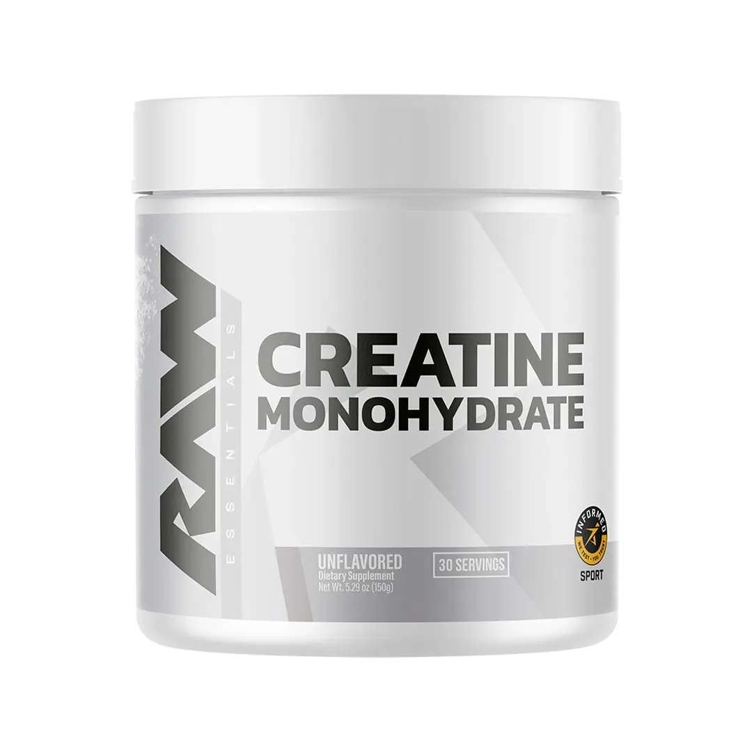 RAW Creatine Monohydrate Powder – Pure Creatine Supplement for Strength, Power & Muscle Energy – Unflavored Workout Performance Supplement
