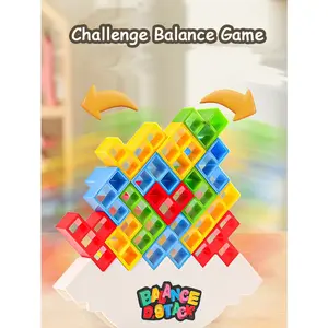 "Wobble Stacking Tetris Blocks Toy for Boys and Girls, Desktop Balance Stacking Fun Interactive Game