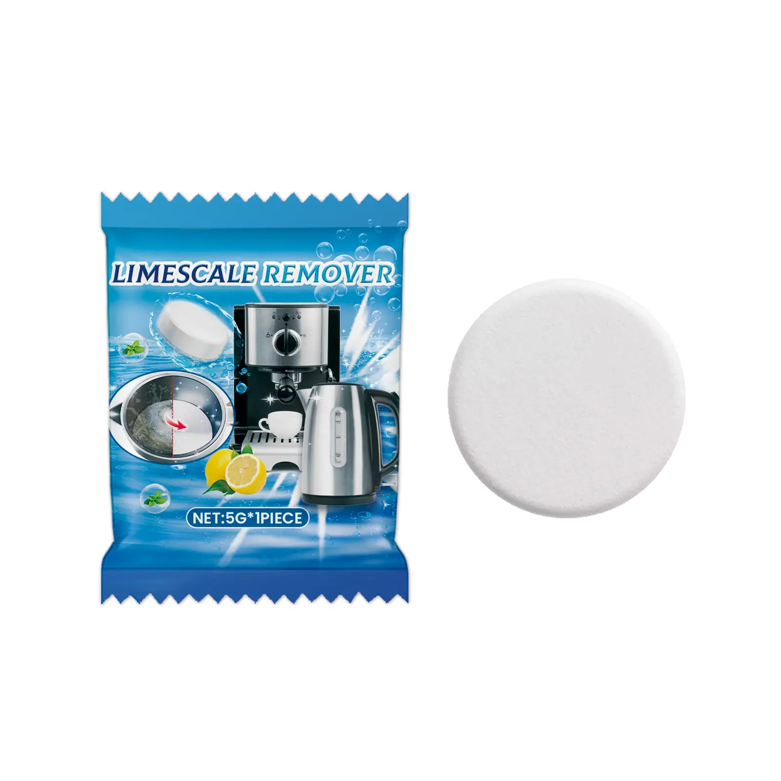 Limescale Effervescent Descaling Tablets, Bicarb-Citrate All-Purpose Cleaner for Kettles, Coffee Machines, Household Small Appliances, Viral TikTok Kitchen Supplies for Households