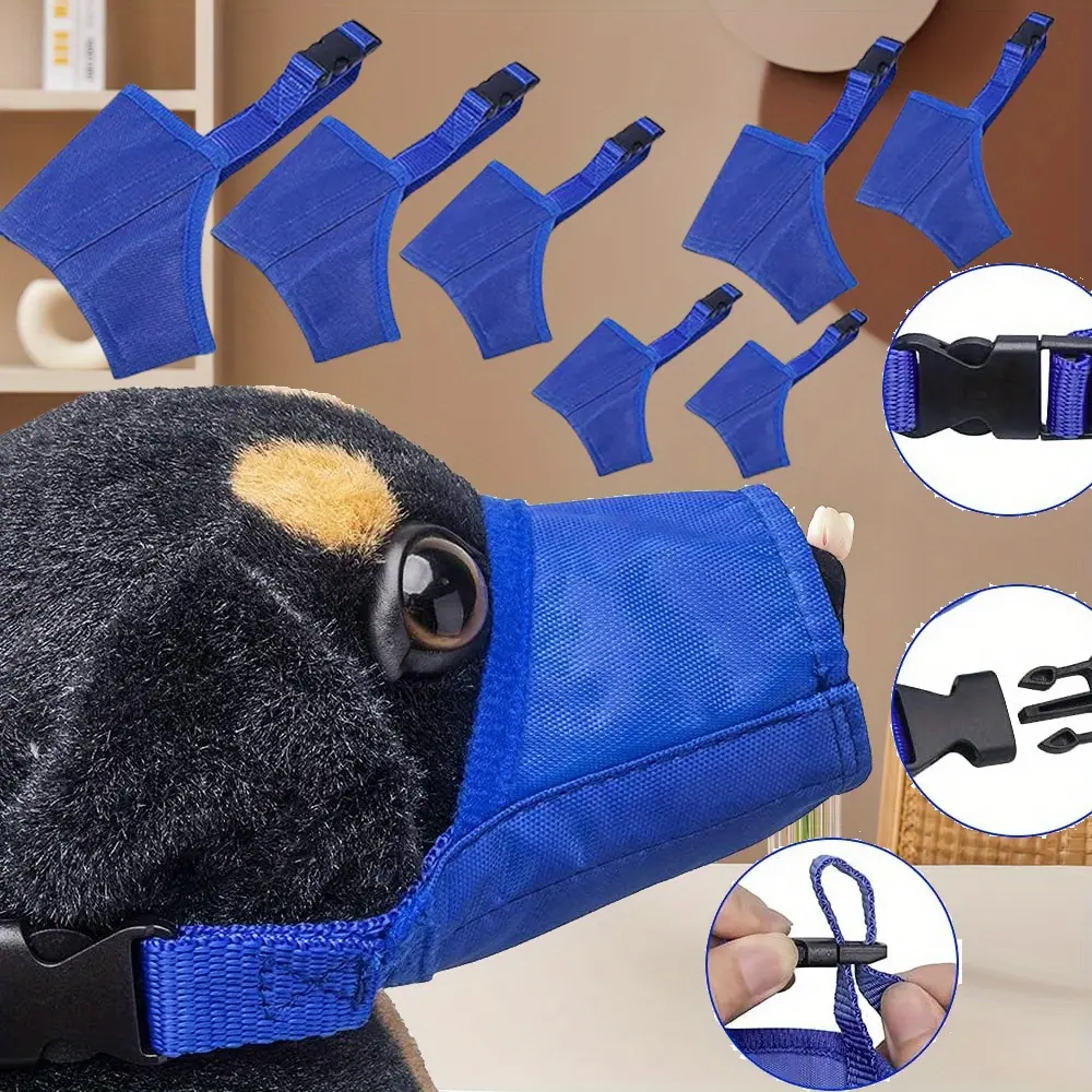 7pcs Dog Muzzle Suit Dog Muzzles for Biting Barking Chewing Cute Adjustable Dog Muzzle Dog Updated Mouth Cover for Small Medium Large Dogs Comfortable for Long Snout Party Gifts Pet Supplies