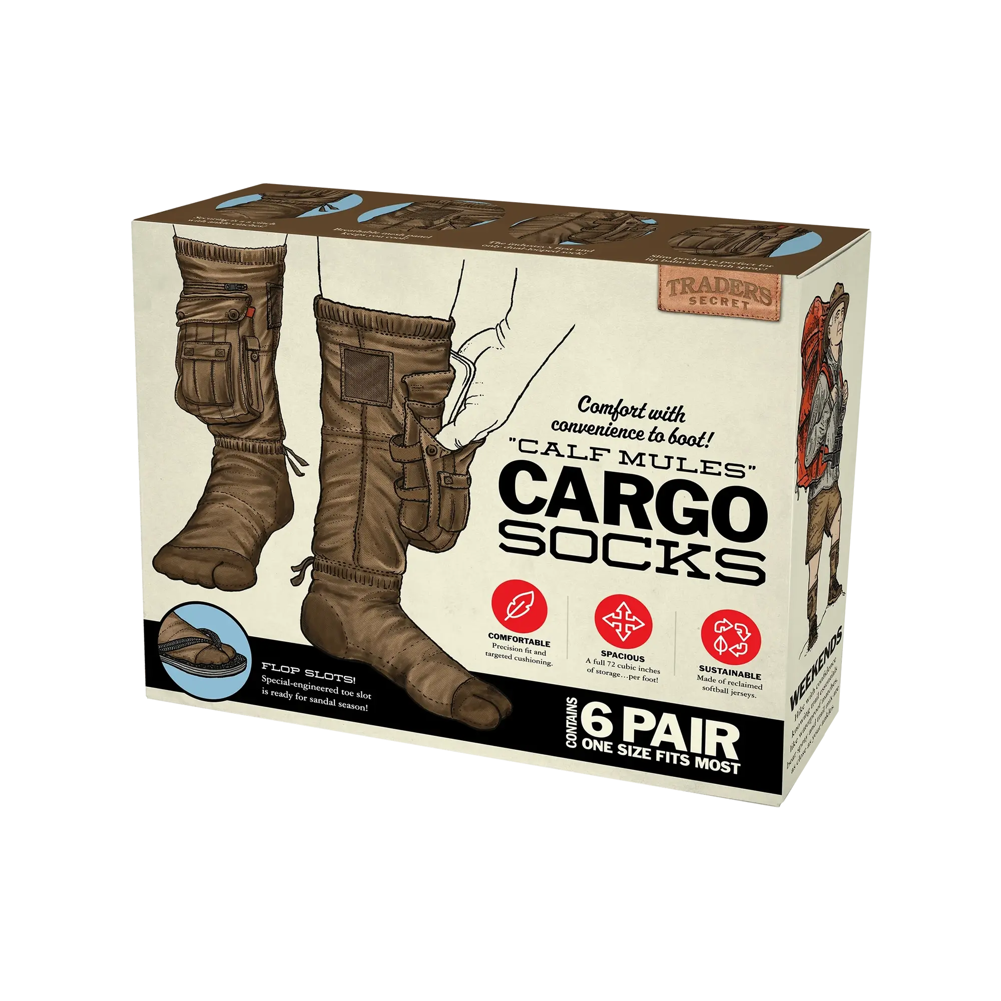 Cargo Socks Prank Gift Box [EMPTY] by Prank-O, Menswear, Prank Gift, Outdoor Gift Box, Funny Gift Idea