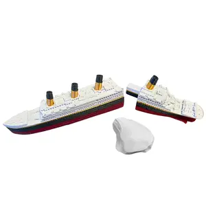 split in half titanic figurine