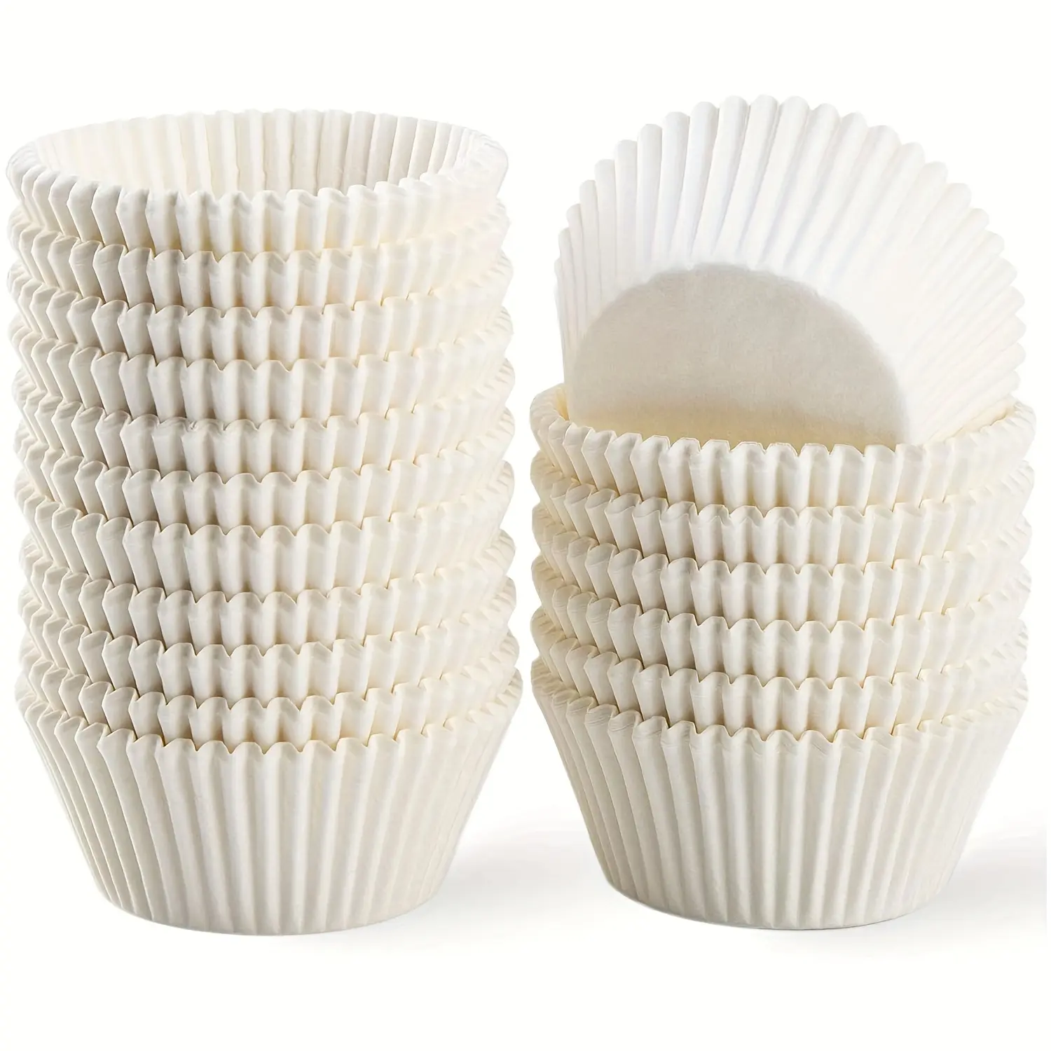 Oblong Disposable Cake Cups - 250 Standard White Single-Use Bakeware, Non-Toxic Odorless Kitchen Utensils, Ideal for Cupcakes, Muffins, Utensils For Kitchen