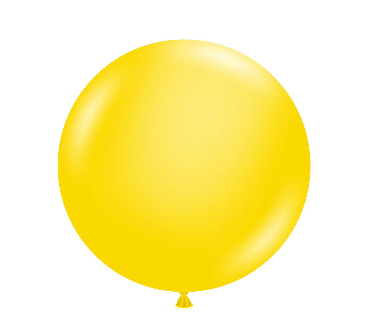 TUFTEX 24 in. Solid Yellow Round Latex Biodegradable Balloons. - for Party Decor, Plain