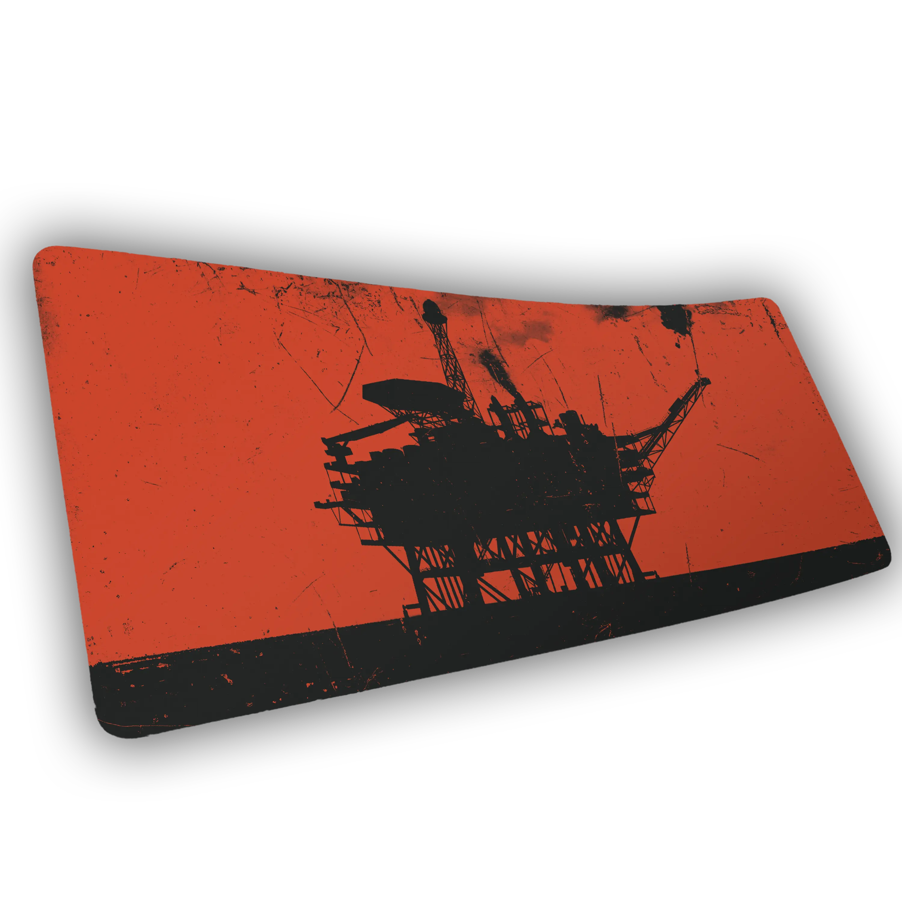 "Oil Rig" II — Rust Deskmat