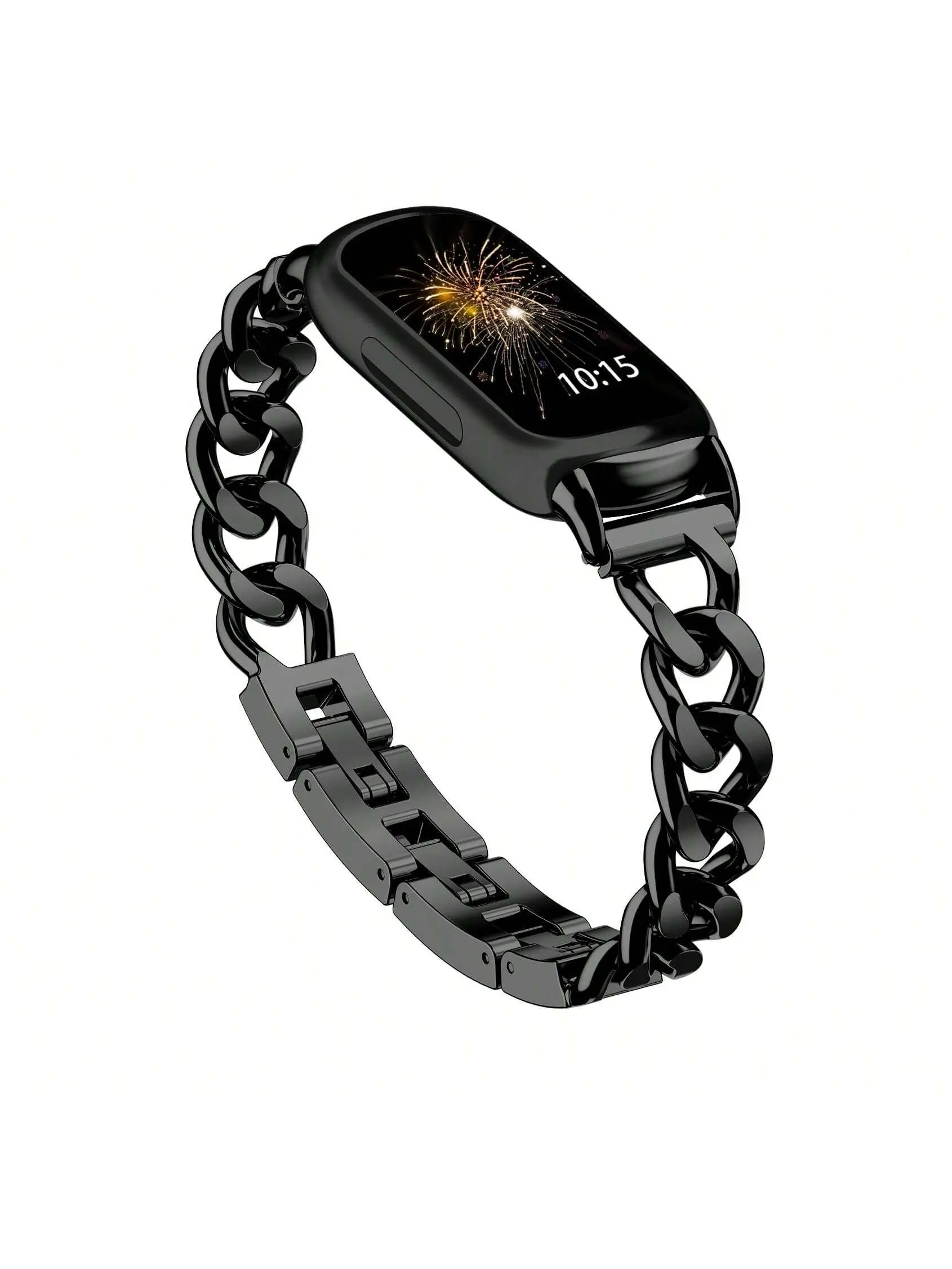 Metal Chain Band Compatible with Fitbit Inspire 3 Bands, Adjustable Stainless Steel Straps Replacement for Fitbit Inspire 3 Bands for Women Men rolex e