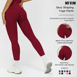 MFVIM Women’s High-Waist Shaping Compression Yoga Leggings - Solid Color, Slim Fit, High Elasticity, All-Season Sporty Sports Bottoms for Gym, Fitness Training & Indoor-Outdoor Use, Compression Yoga Pants