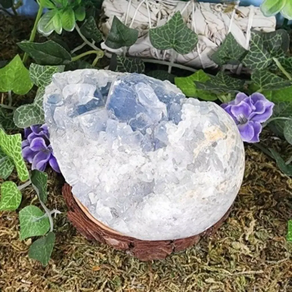 Celestite Crystal Cluster, Geode #2 for Healing and Spiritual Connection