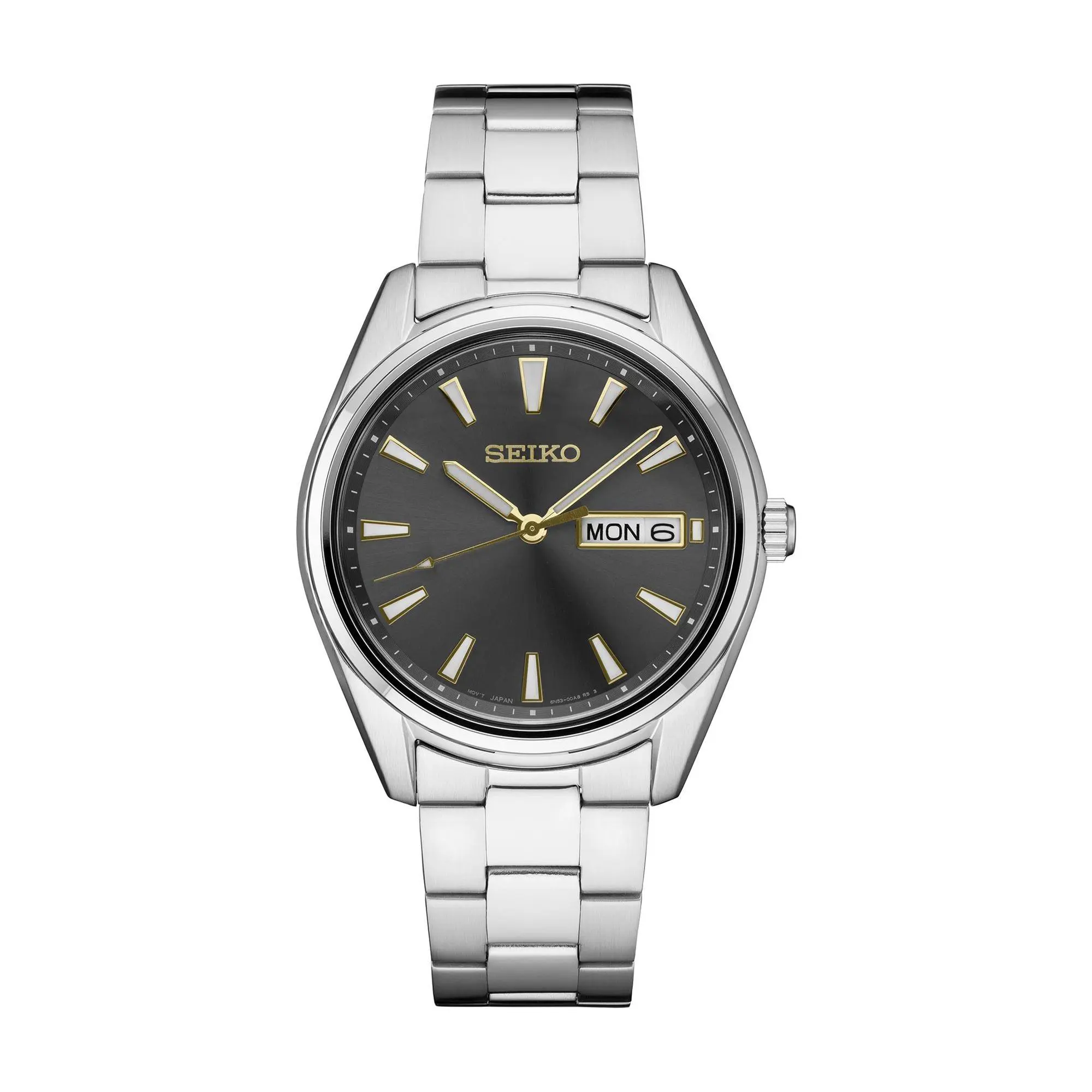 Seiko Men's Essentials Stainless Steel Two-T one Dial Watch Seiko Men's Essentials Stainless Steel Two-T one Dial Watch