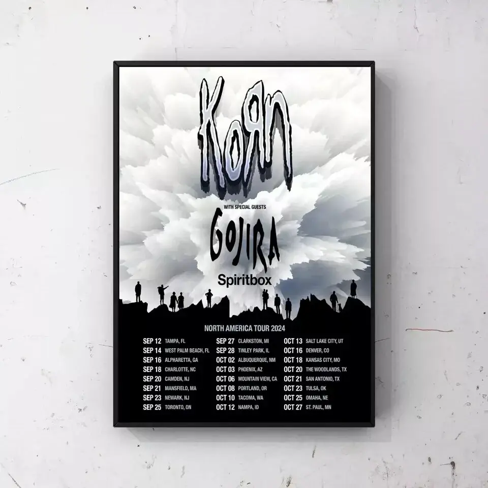 HOT NEW!!! KORN 30th Anniversary North American Tour 2024 Poster