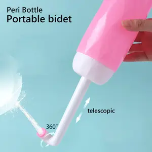 1/2pcs 500ML Peri Bottle for Postpartum & Perineal Care, Portable Travel Bidet with 15-hole rotating nozzle, gentle water spray for hygiene, Handheld Bidet, Bidet sprayer with retractable design for easy to carry for home, outdoor & travel use