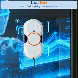 Areyourshop Electric Window Cleaner Smart Cleaning Robot - 5600Pa Suction Power,Double Automatic Water Spray,for High Windows,Tiles,Glass Doors Indoor & Outdoor