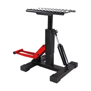 Garvee Hydraulic Motorcycle Lift, 200 kg Heavy Duty Dirt Bike Stand, Height Adjustable Motorcycle Jack with H-Base and Non-Slip Platform for Repair and Maintenance