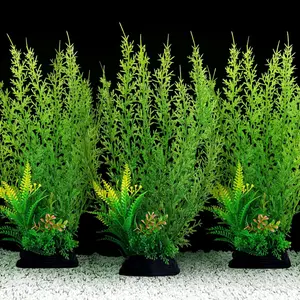 Large Aquarium Plant Decor, Plastic Fish Tank Accessory, Suitable for Freshwater and Saltwater, Water Garden Decoration, Home