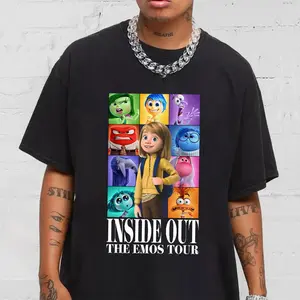 Inside Out The Emotions Tour Shirt, Inside Out 2 Shirt, Inside Out Characters Tee, Joy Sadness Anger Fear,  ,  Movie Shirt Cotton Unisex