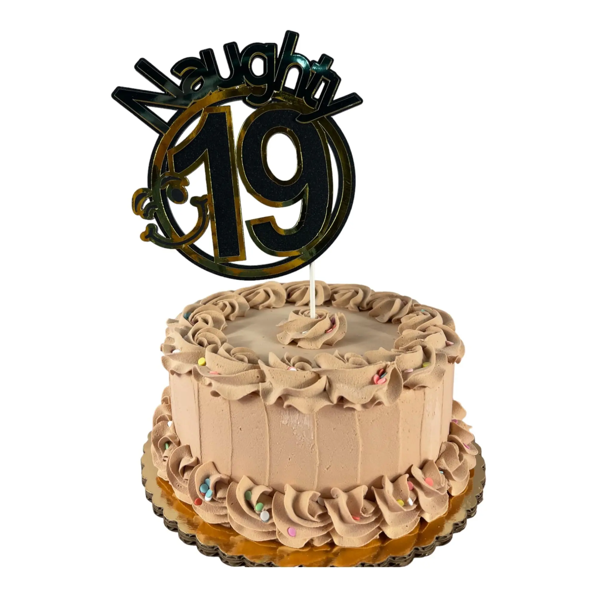 Creativity Shimmers 19th Birthday, Anniversary Cake Topper Multilayered, Multicolor, Handmade, Sturdy, Safe, Reusable