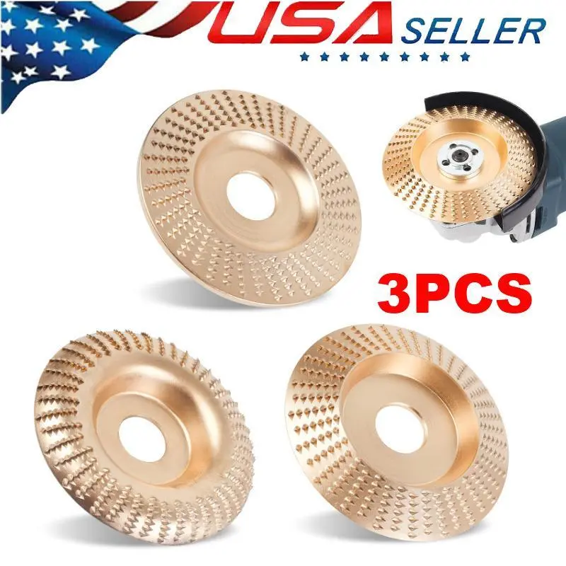 3PCS 4" Grinding Wheels - Grinders Accessory for Wood Carving, Sanding and Polishing Tools