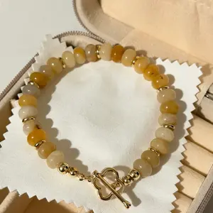Elegant natural agate stone bracelet